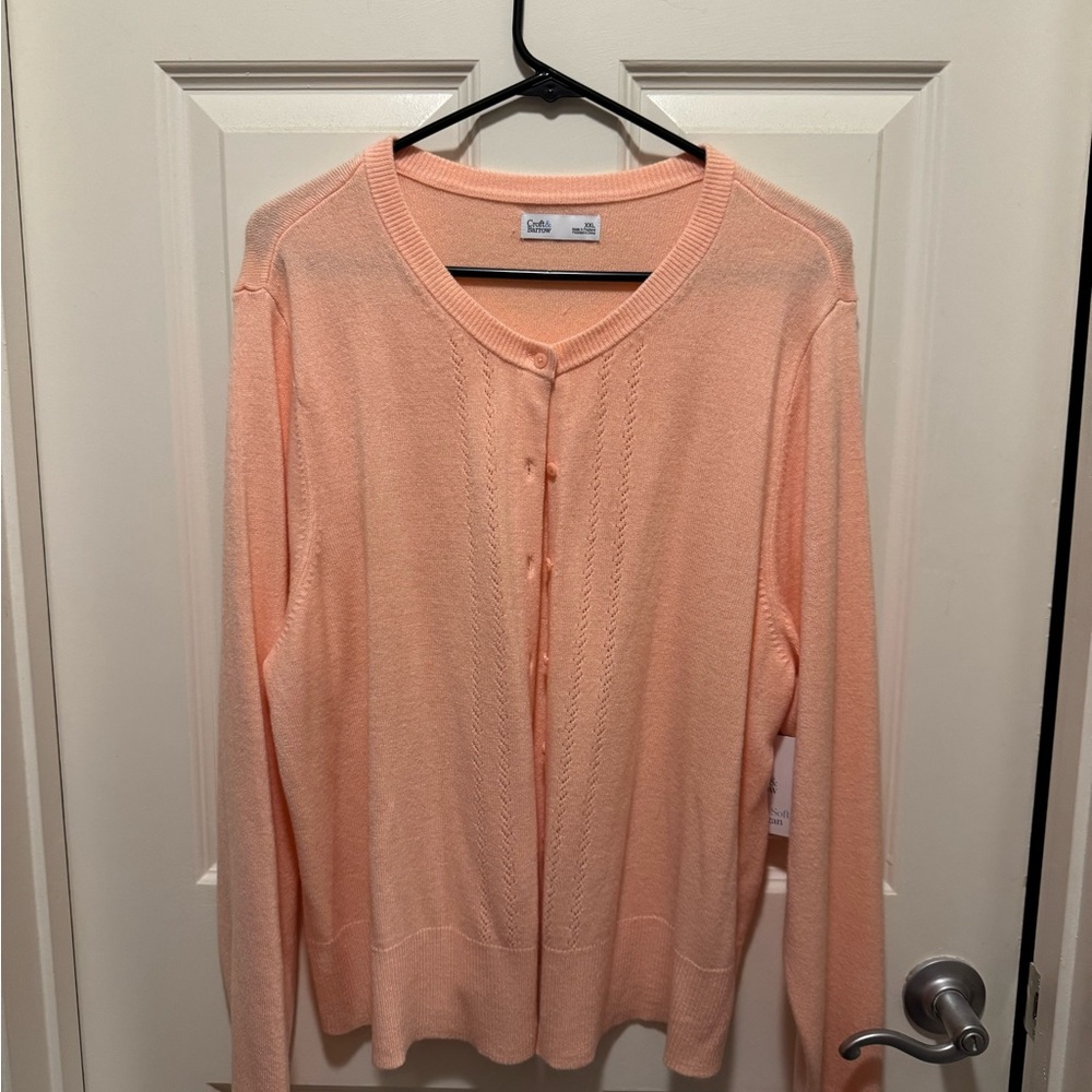 Croft & Barrow Light Peach Cardigan